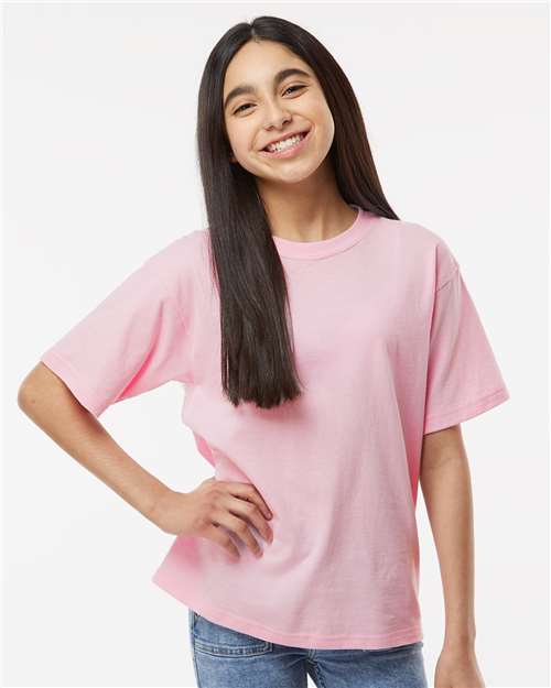 Youth Gold Soft Touch T-Shirt - OnModelFront - B01842302 - Light Pink