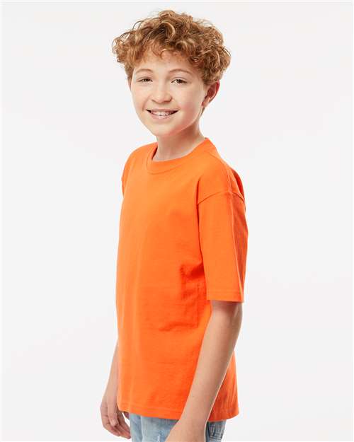 Youth Gold Soft Touch T-Shirt - OnModelSide - B01842662 - Orange