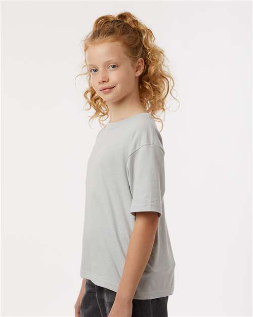 Youth Gold Soft Touch T-Shirt - OnModelSide - B01842122 - Platinum