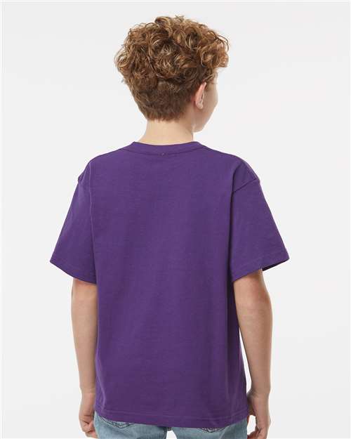 Youth Gold Soft Touch T-Shirt - OnModelBack - B01842672 - Purple