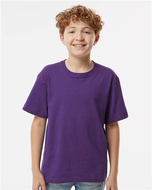 Youth Gold Soft Touch T-Shirt - OnModelFront - B01842672 - Purple