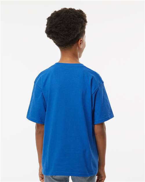 Youth Gold Soft Touch T-Shirt - OnModelBack - B01842142 - Royal