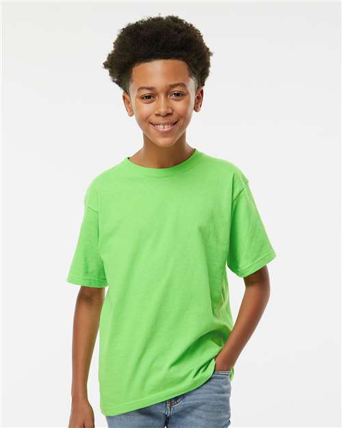 Youth Gold Soft Touch T-Shirt - OnModelFront - B01842212 - Vivid Lime
