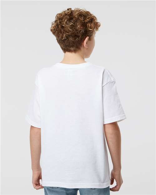 Youth Gold Soft Touch T-Shirt - OnModelBack - B01842002 - White