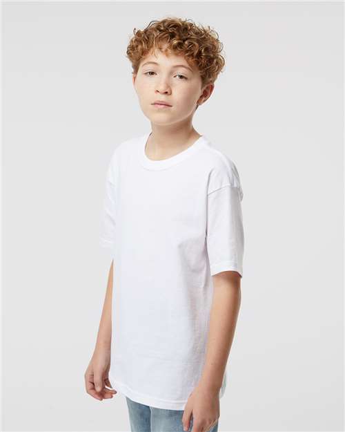 Youth Gold Soft Touch T-Shirt - OnModelSide - B01842002 - White