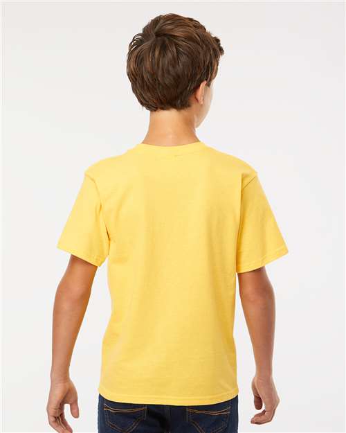 Youth Gold Soft Touch T-Shirt - OnModelBack - B01842402 - Yellow