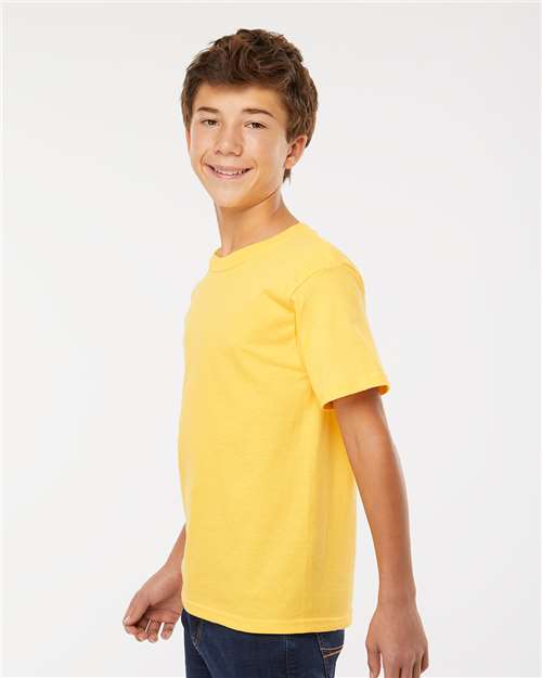 Youth Gold Soft Touch T-Shirt - OnModelSide - B01842402 - Yellow
