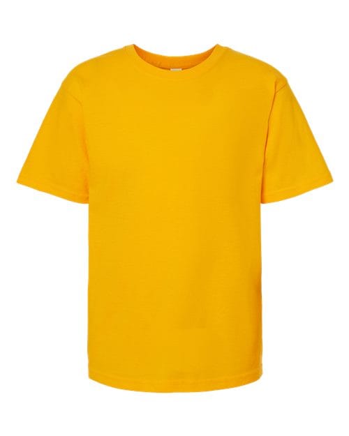 Youth Gold Soft Touch T-Shirt - Front - B01842972 - Gold