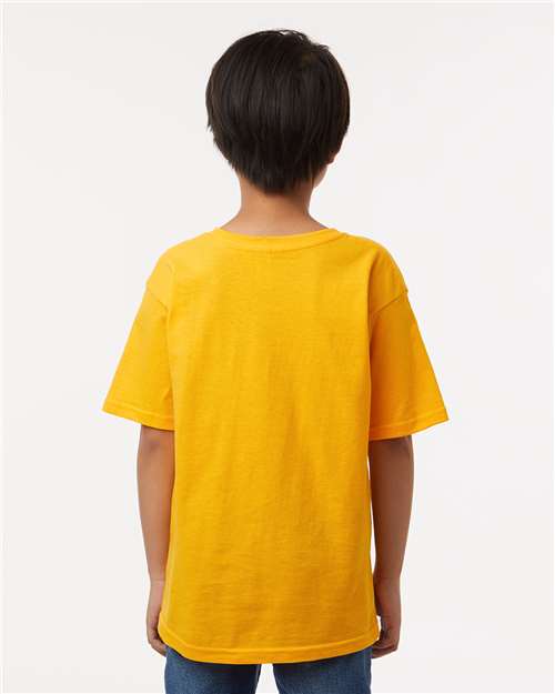 Youth Gold Soft Touch T-Shirt - OnModelBack - B01842972 - Gold