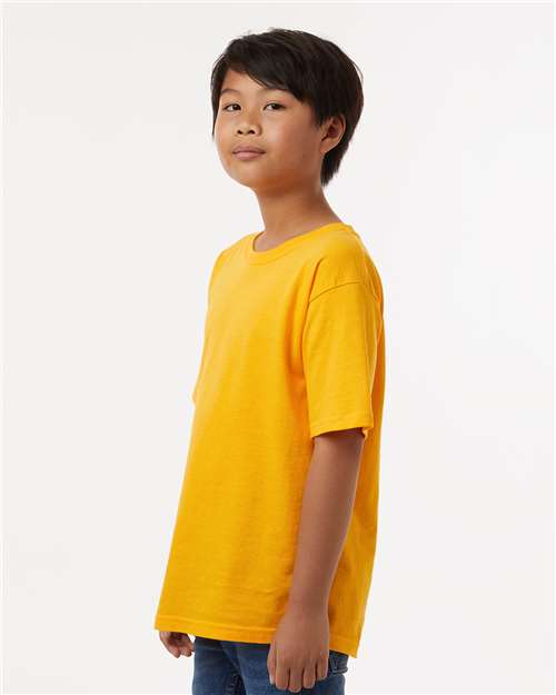 Youth Gold Soft Touch T-Shirt - OnModelSide - B01842972 - Gold