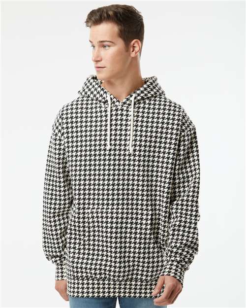 Unisex Heavyweight Hooded Sweatshirt - OnModelFront - B22276023 - Houndstooth
