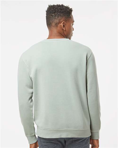 Unisex Midweight Pigment-Dyed Crewneck Sweatshirt - OnModelBack - B22376073 - Pigment Sage