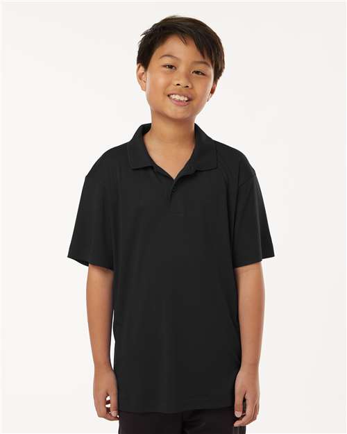 AllPro 41800Y Youth Pro-Lock Performance Polo in Black