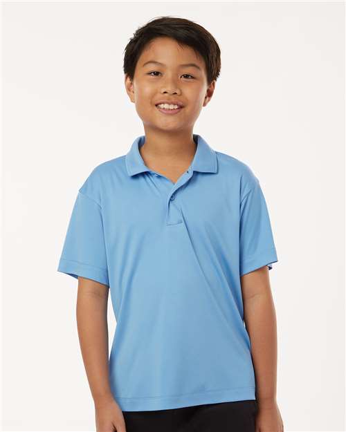 AllPro 41800Y Youth Pro-Lock Performance Polo in Carolina Blue