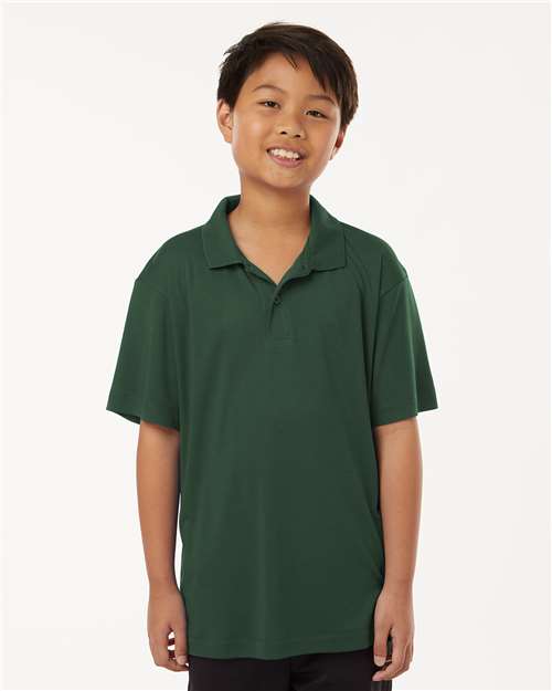 AllPro 41800Y Youth Pro-Lock Performance Polo in Forest Green