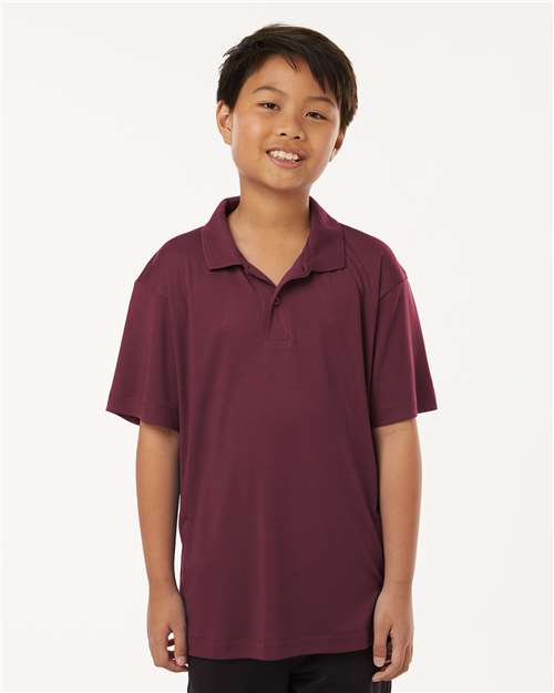 AllPro 41800Y Youth Pro-Lock Performance Polo in Maroon