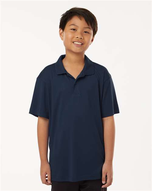 AllPro 41800Y Youth Pro-Lock Performance Polo in Navy