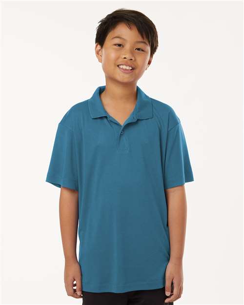 AllPro 41800Y Youth Pro-Lock Performance Polo in Pacific Blue