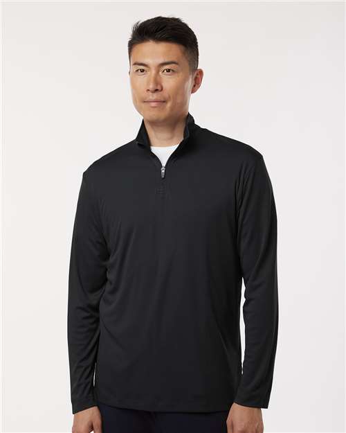 AllPro 41870 Men's Pro-Lock Performance Quarter-Zip Pullover in Black