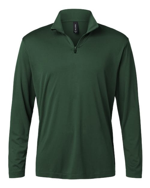 AllPro 41870 Men's Pro-Lock Performance Quarter-Zip Pullover in Forest Green