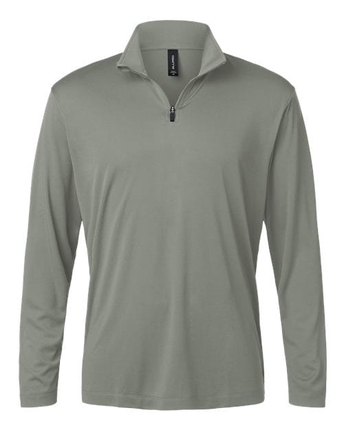 AllPro 41870 Men's Pro-Lock Performance Quarter-Zip Pullover in Greystone
