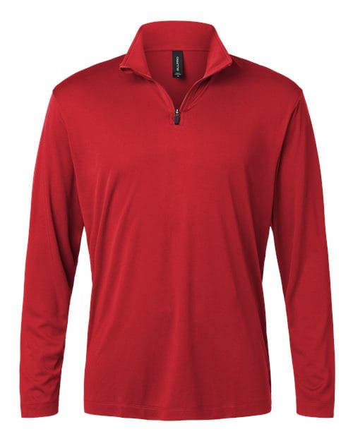 AllPro 41870 Men's Pro-Lock Performance Quarter-Zip Pullover in Red