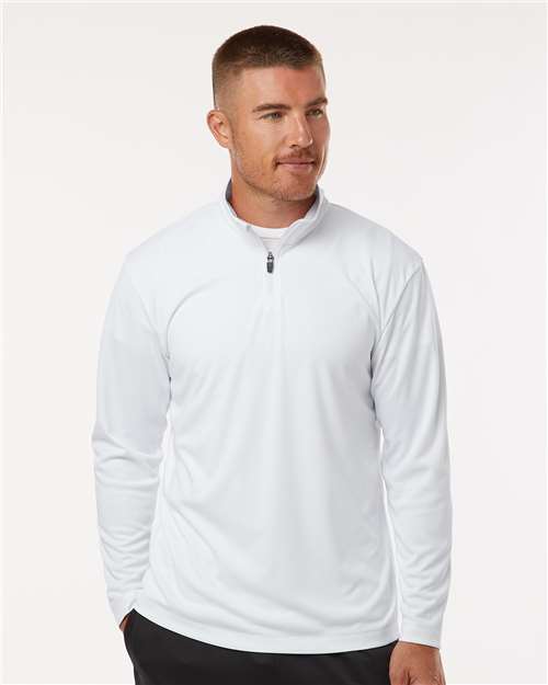 AllPro 41870 Men's Pro-Lock Performance Quarter-Zip Pullover in White