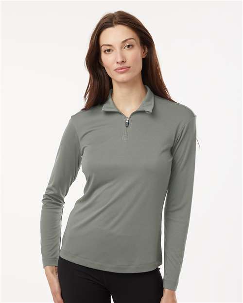 AllPro 41870L Women's Pro-Lock Performance Quarter-Zip Pullover in Greystone