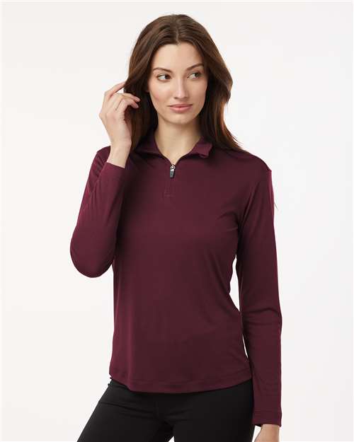 AllPro 41870L Women's Pro-Lock Performance Quarter-Zip Pullover in Maroon
