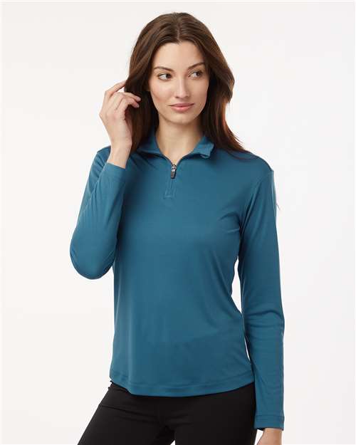 AllPro 41870L Women's Pro-Lock Performance Quarter-Zip Pullover in Pacific Blue