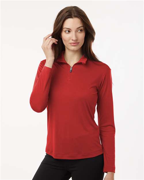 AllPro 41870L Women's Pro-Lock Performance Quarter-Zip Pullover in Red
