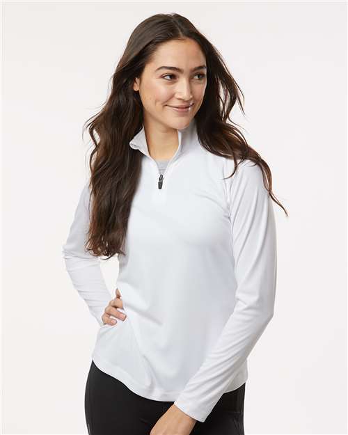 AllPro 41870L Women's Pro-Lock Performance Quarter-Zip Pullover in White