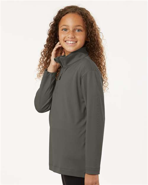 AllPro 41870Y Youth Pro-Lock Performance Quarter-Zip Pullover in 