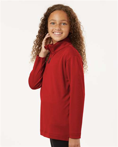 AllPro 41870Y Youth Pro-Lock Performance Quarter-Zip Pullover in 