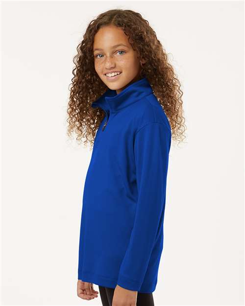 AllPro 41870Y Youth Pro-Lock Performance Quarter-Zip Pullover in 