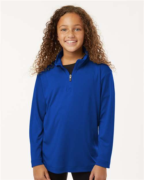 AllPro 41870Y Youth Pro-Lock Performance Quarter-Zip Pullover in Royal