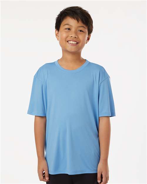 AllPro 48000Y Youth Pro-Lock Performance T-Shirt in Carolina Blue