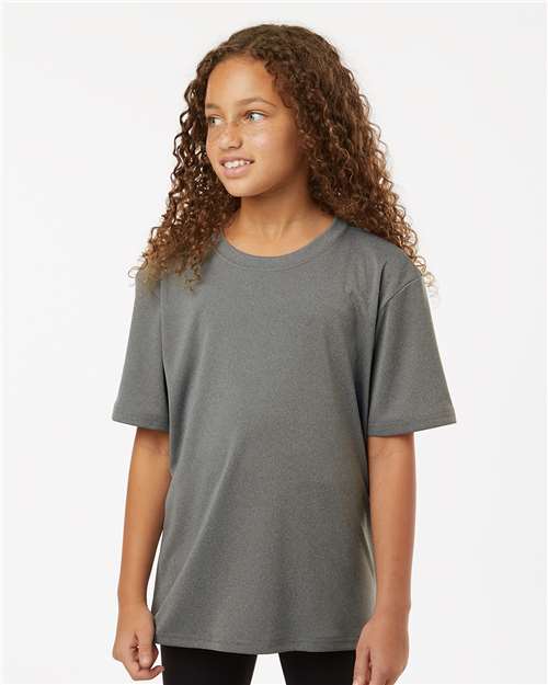 AllPro 48000Y Youth Pro-Lock Performance T-Shirt in Heather Granite