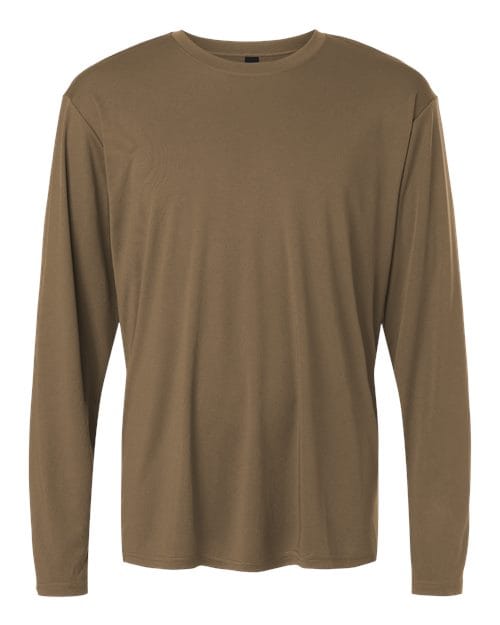 AllPro 48400 Unisex Pro-Lock Performance Long Sleeve T-Shirt in Cigar