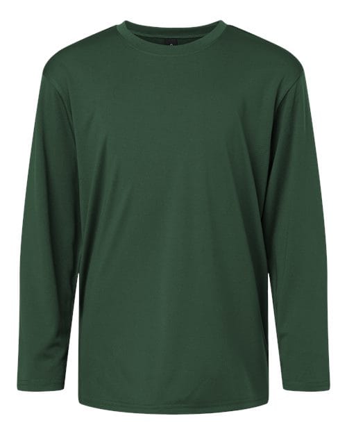 AllPro 48400Y Youth Pro-Lock Performance Long Sleeve T-Shirt in Forest Green