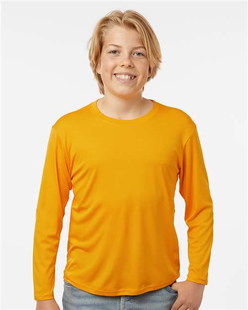 AllPro 48400Y Youth Pro-Lock Performance Long Sleeve T-Shirt in Gold