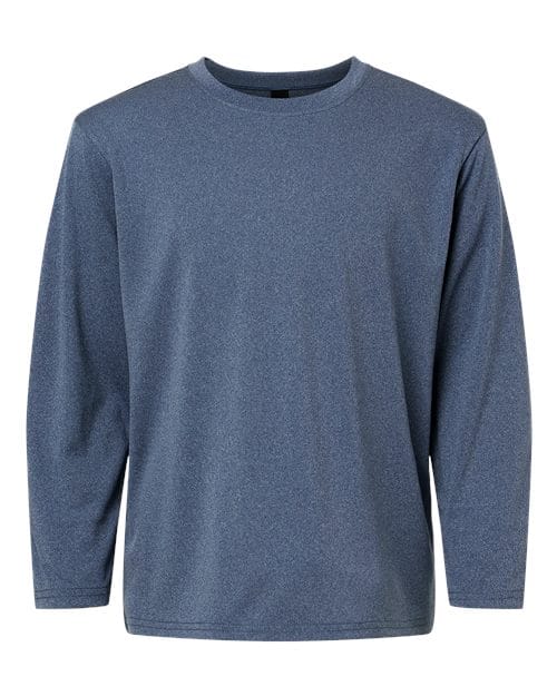 AllPro 48400Y Youth Pro-Lock Performance Long Sleeve T-Shirt in Heather Navy