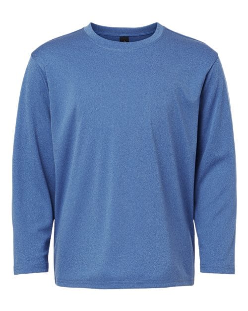 AllPro 48400Y Youth Pro-Lock Performance Long Sleeve T-Shirt in Heather Royal