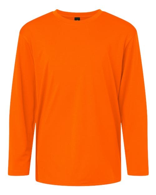 AllPro 48400Y Youth Pro-Lock Performance Long Sleeve T-Shirt in Neon Orange