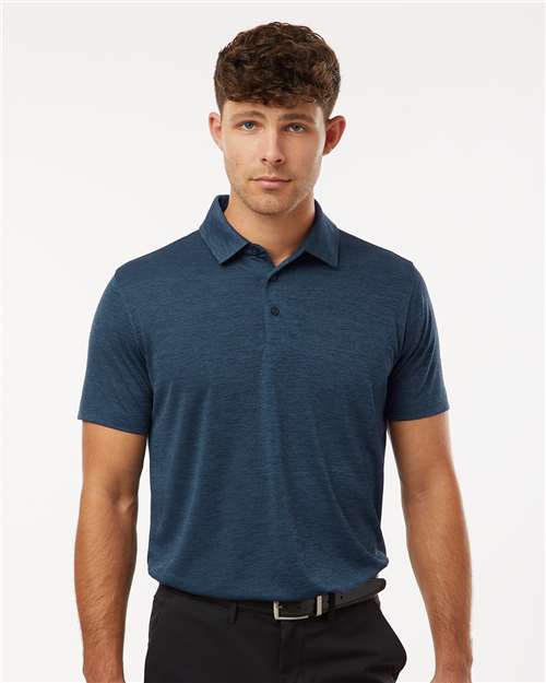 AllPro 4HM00 Men's Pro-Lock Performance Mélange Polo in Navy Melange