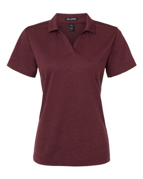 AllPro 4HM00L Women's Pro-Lock Performance Mélange Polo in 
