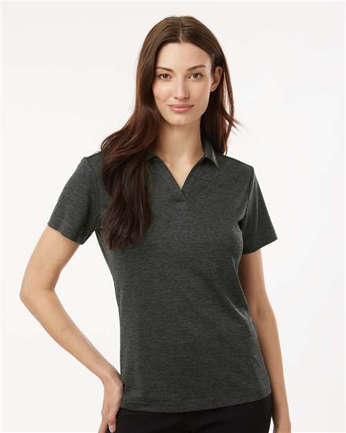 AllPro 4HM00L Women's Pro-Lock Performance Mélange Polo in Black Melange