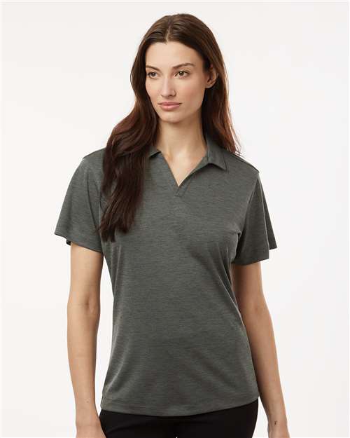 AllPro 4HM00L Women's Pro-Lock Performance Mélange Polo in Charcoal Melange
