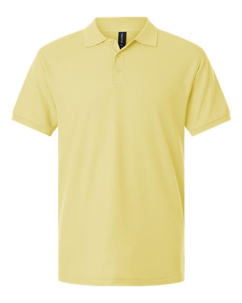 AllPro 62800 Men's Pique Polo in Light Yellow