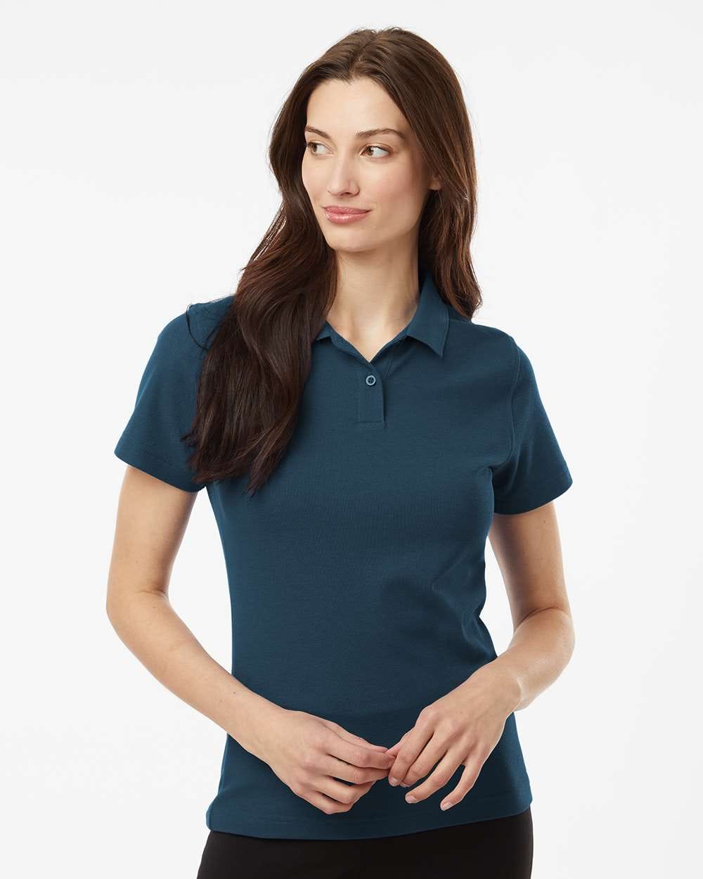 AllPro 12549 S / Atlantic Blue AllPro 62800L Women's Pique Polo